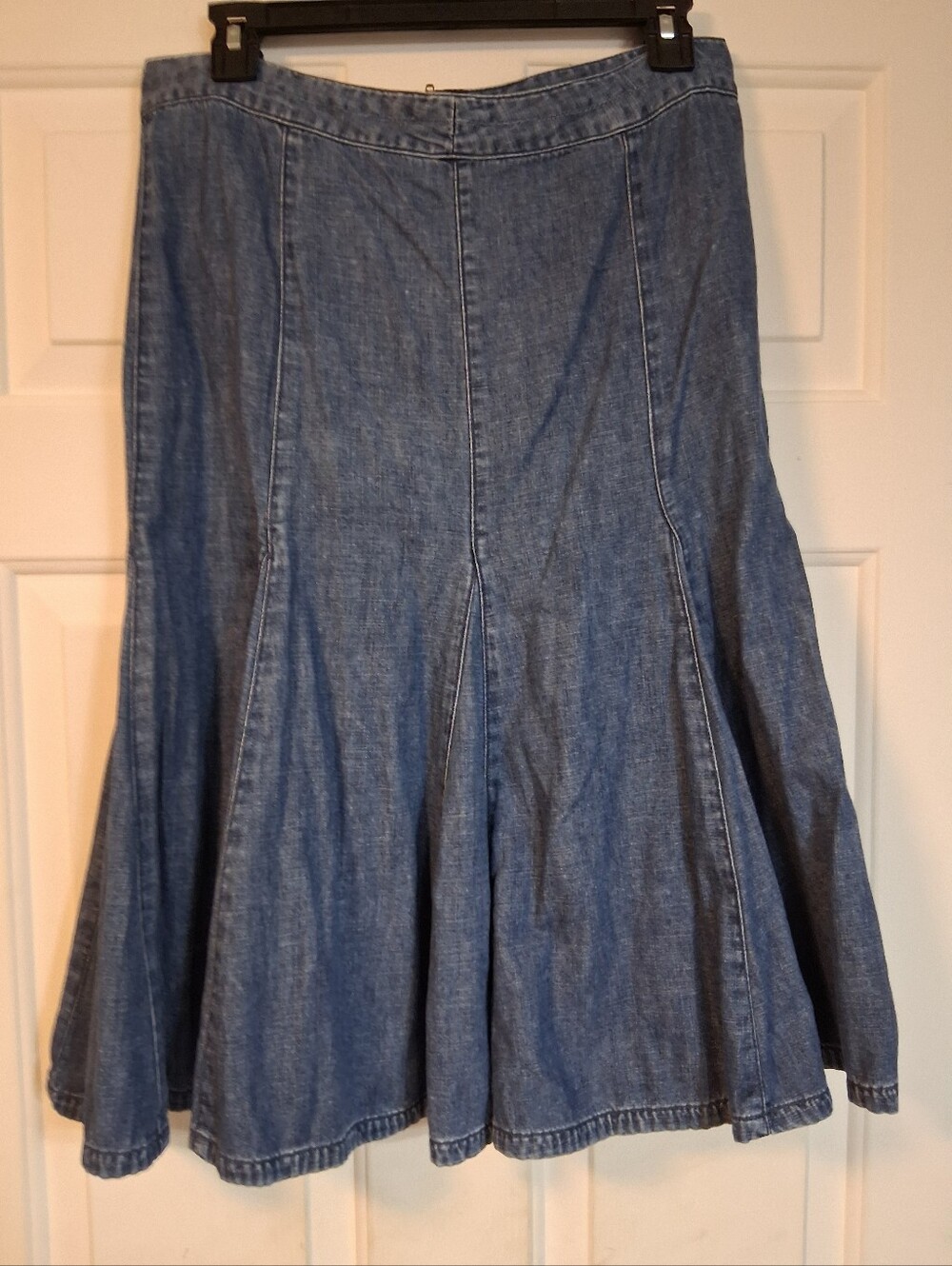 Tommy Hilfiger Classic Denim Flared Panel Skirt Blue Stylish Size 6